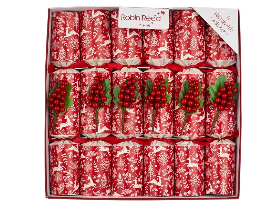 Red Scandi Crackers x 6