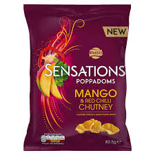 Sensations Poppadom Crisps Mango & Chilli