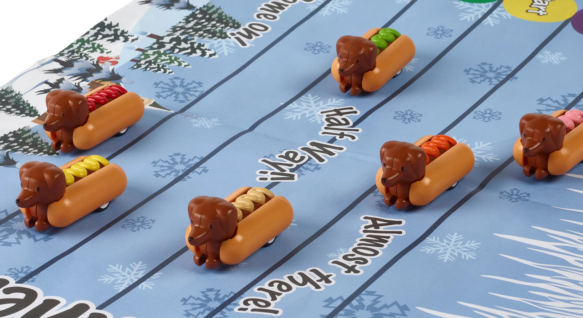 Racing Sausage Dog Crackers x 6