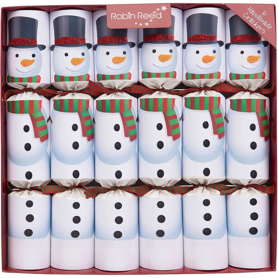Racing Snowman Crackers x 6